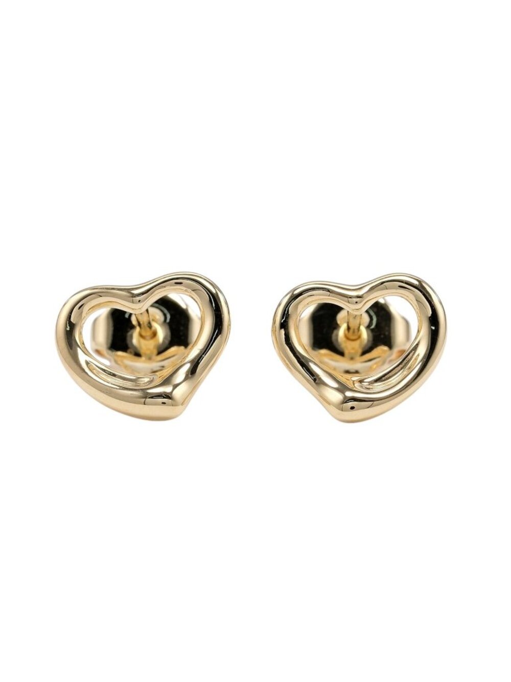Tiffany & Co Open Heart 18k Yellow Gold Earrings